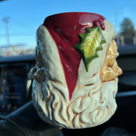 Vintage Hand painted ceramic 1996 Santa mug & Pitcher double faced Santa - Picture 10 of 12